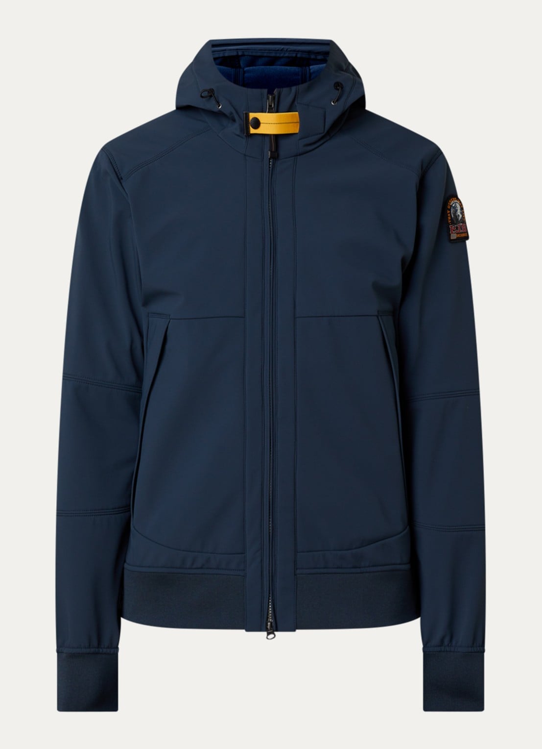 Parajumpers Abner softshell jack met capuchon en ritszakken - voorkant 5 indigo