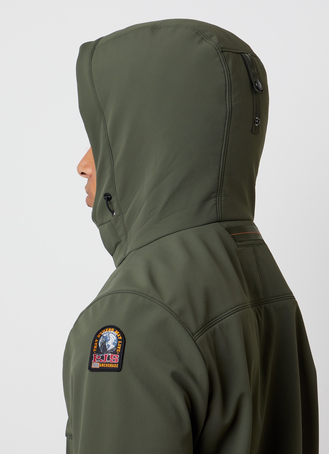 Parajumpers Abner softshell jack met capuchon en ritszakken - detail 6 groen