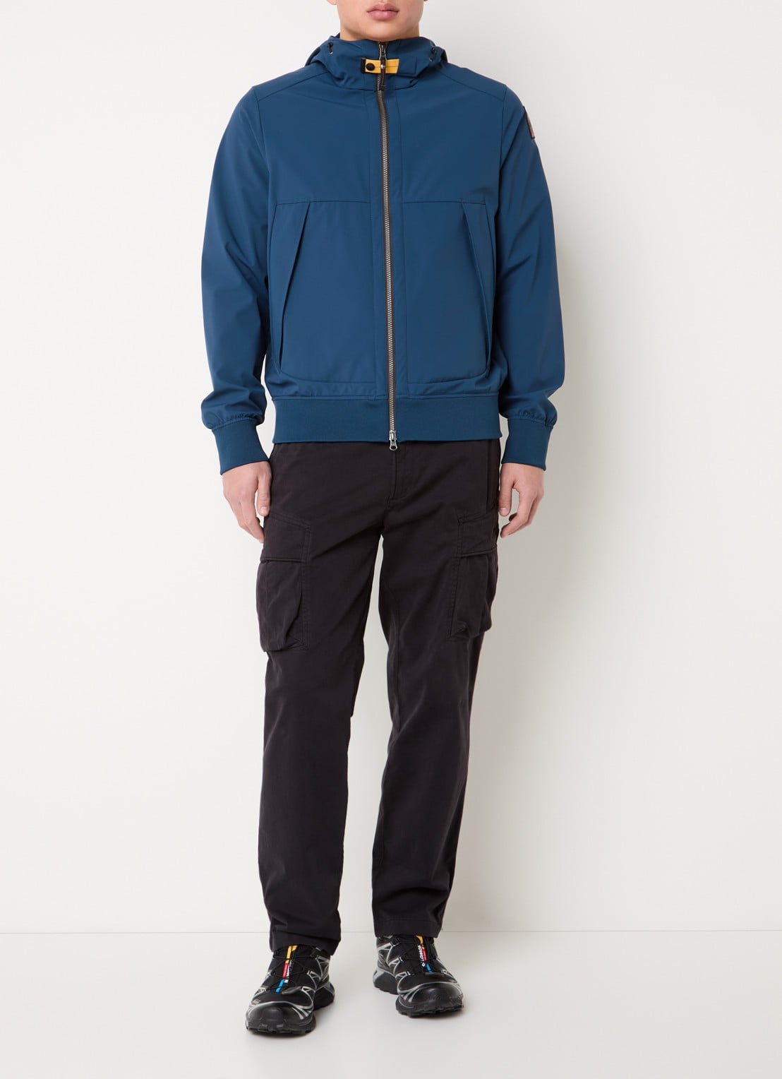 Parajumpers Abner softshell jack met ritszakken - voorkant 4 petrol
