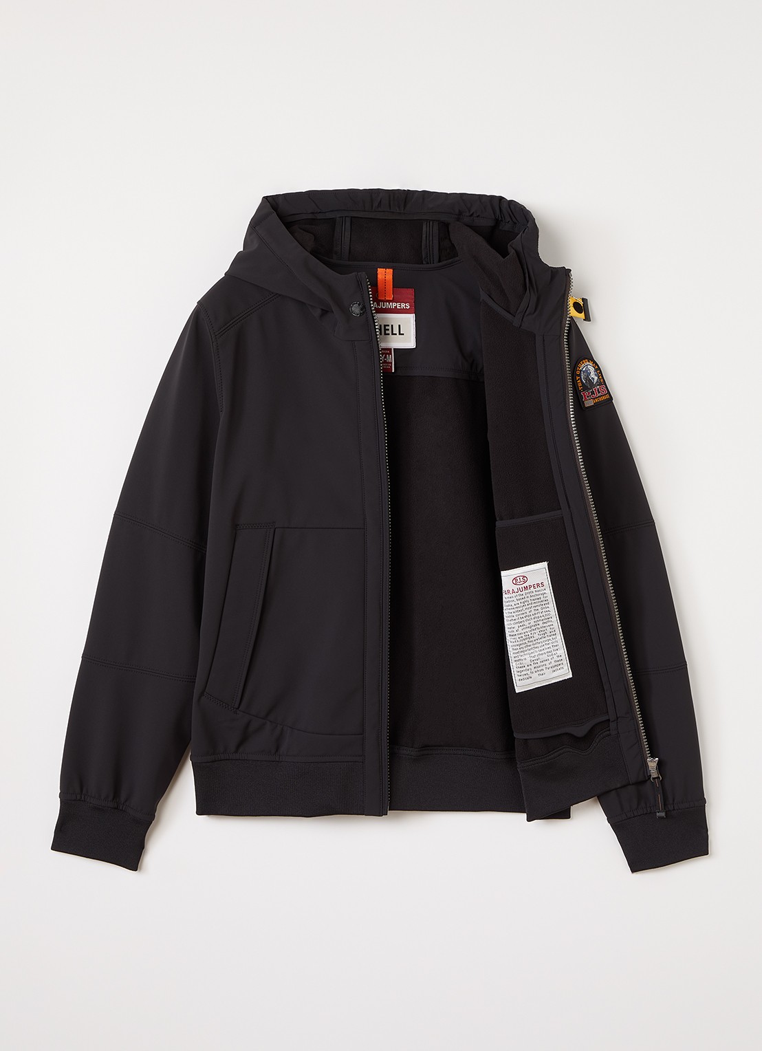 Parajumpers Abner softshell jack met waterafstotende coating - voorkant 3 zwart