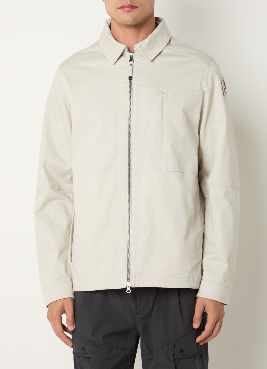 Parajumpers Arabba jack met logo en steekzakken - detail 3 creme