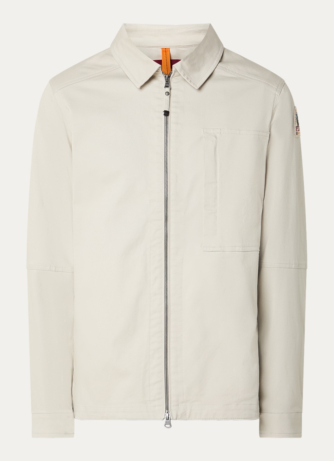 Parajumpers Arabba jack met logo en steekzakken - voorkant creme