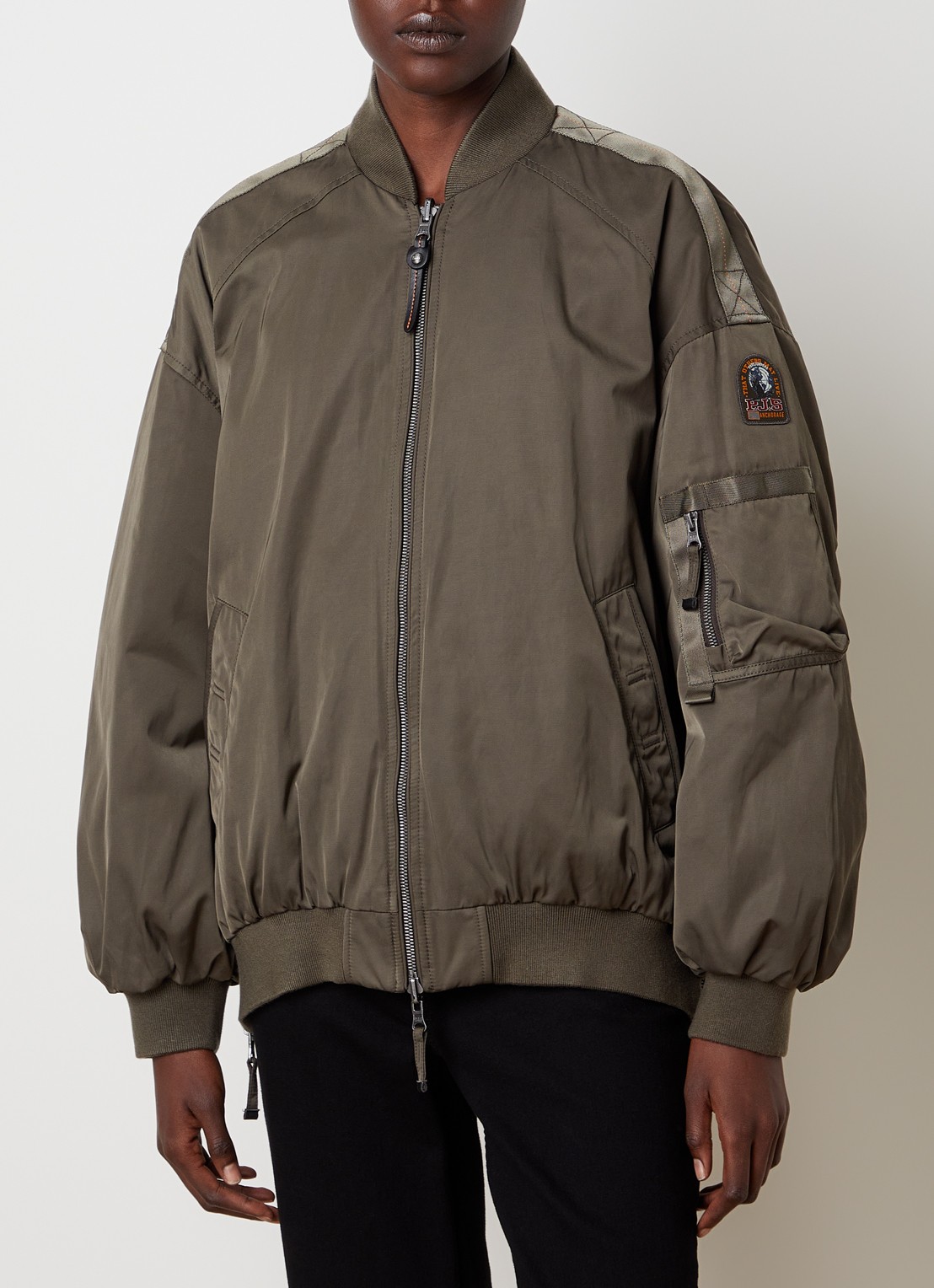 Parajumpers Bomberjack met donsvulling en steekzakken - detail 4 olijfgroen