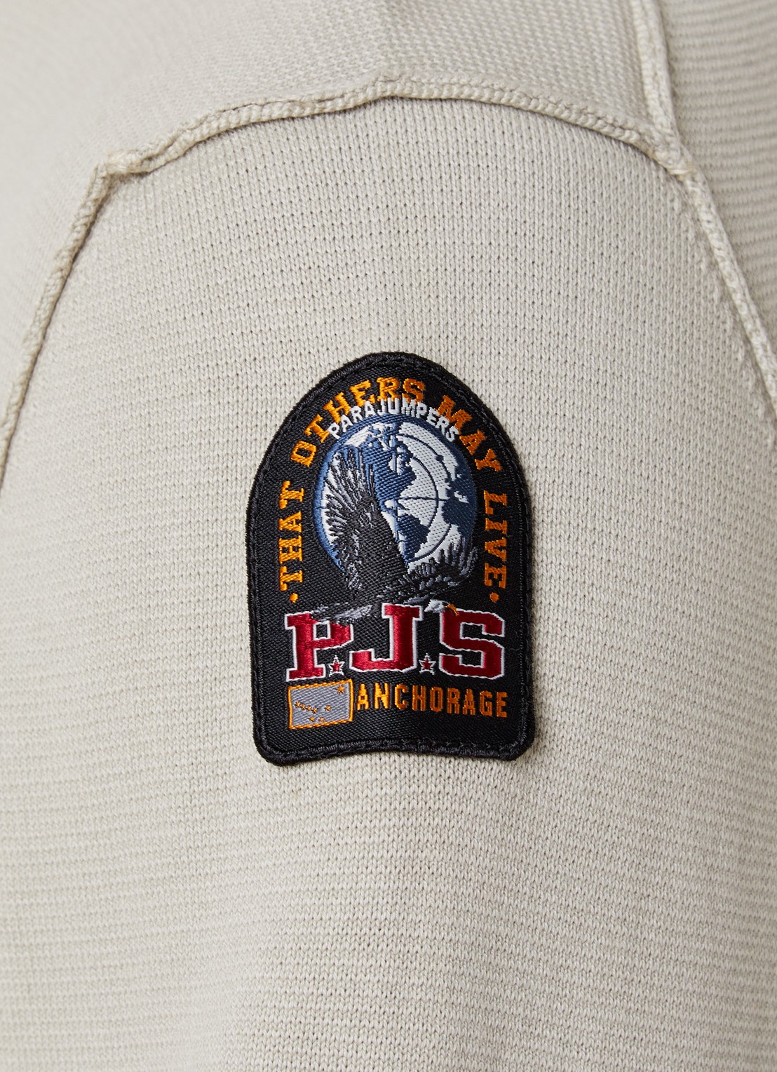 Parajumpers Braw fijngebreide pullover met logo - detail 4 beige