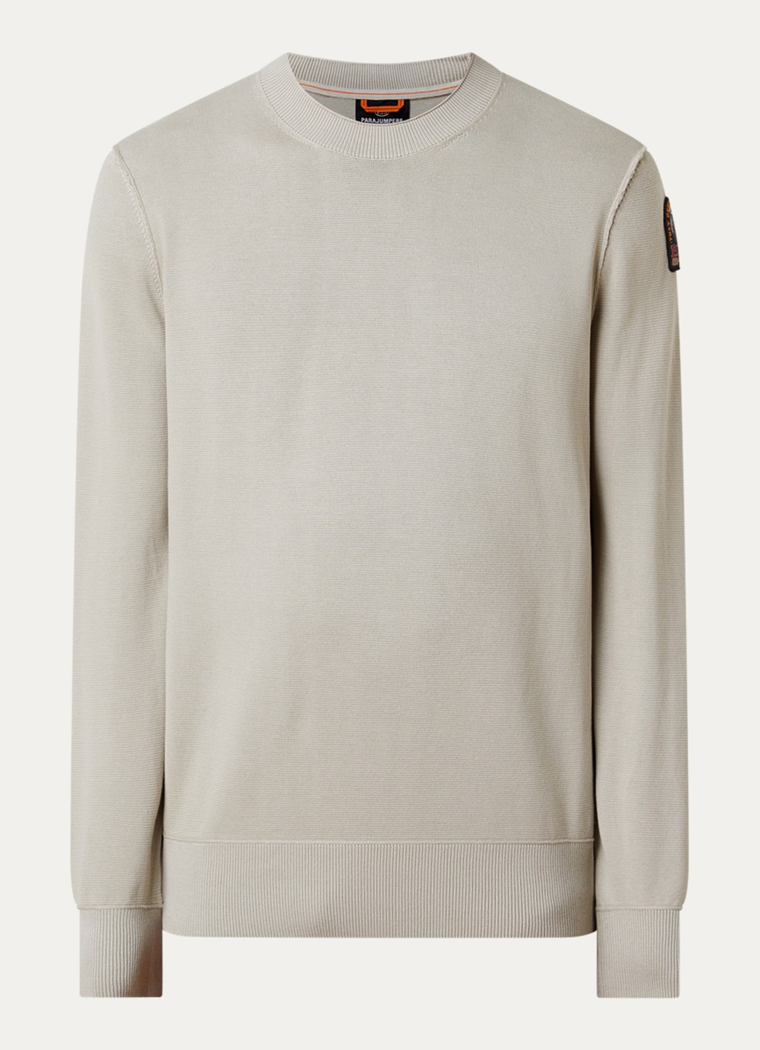 Parajumpers Braw fijngebreide pullover met logo - voorkant beige