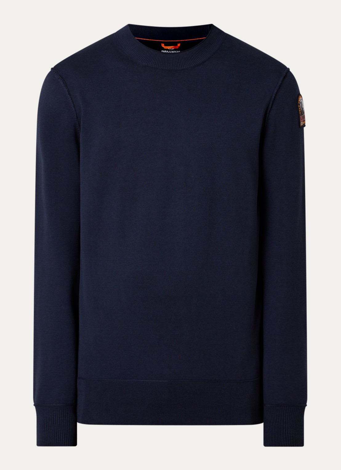 Parajumpers Braw fijngebreide pullover met logo - voorkant 3 donkerblauw