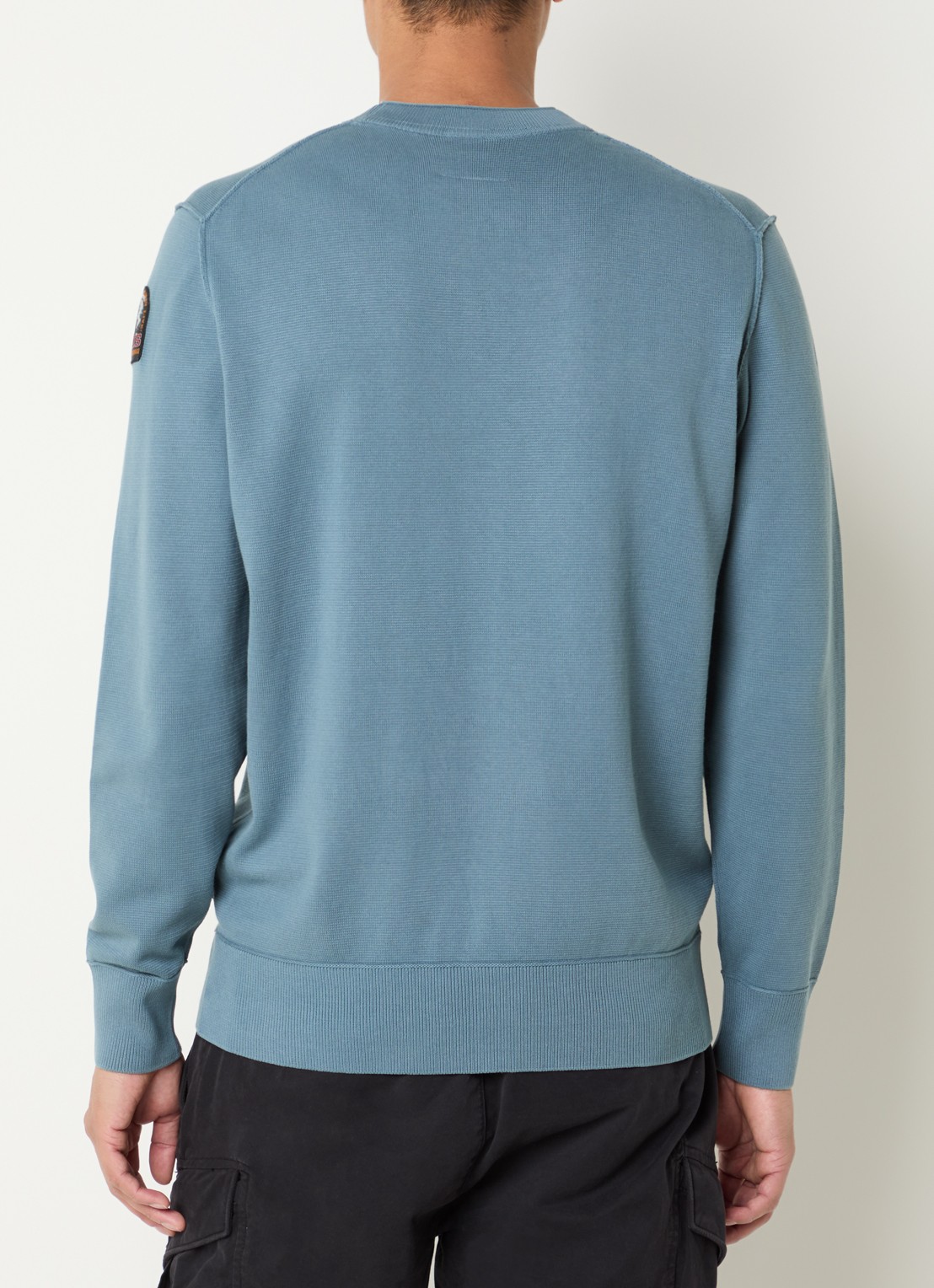 Parajumpers Braw sweater met logo - achterkant staalblauw