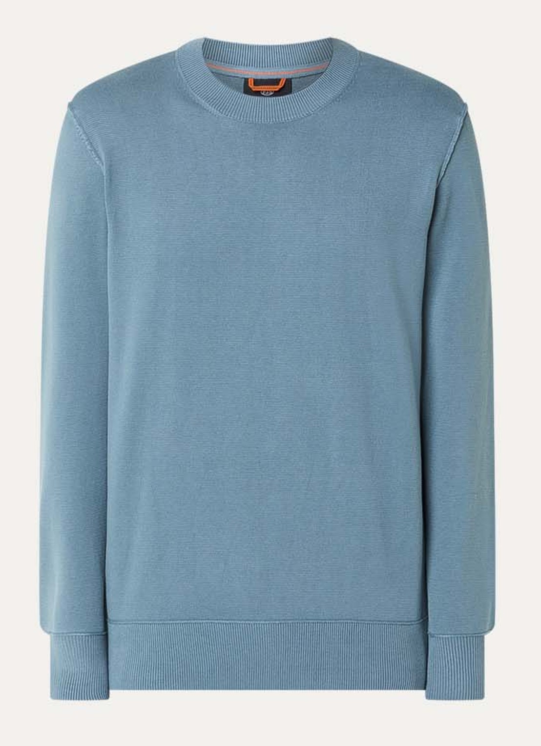 Parajumpers Braw sweater met logo - voorkant 3 staalblauw
