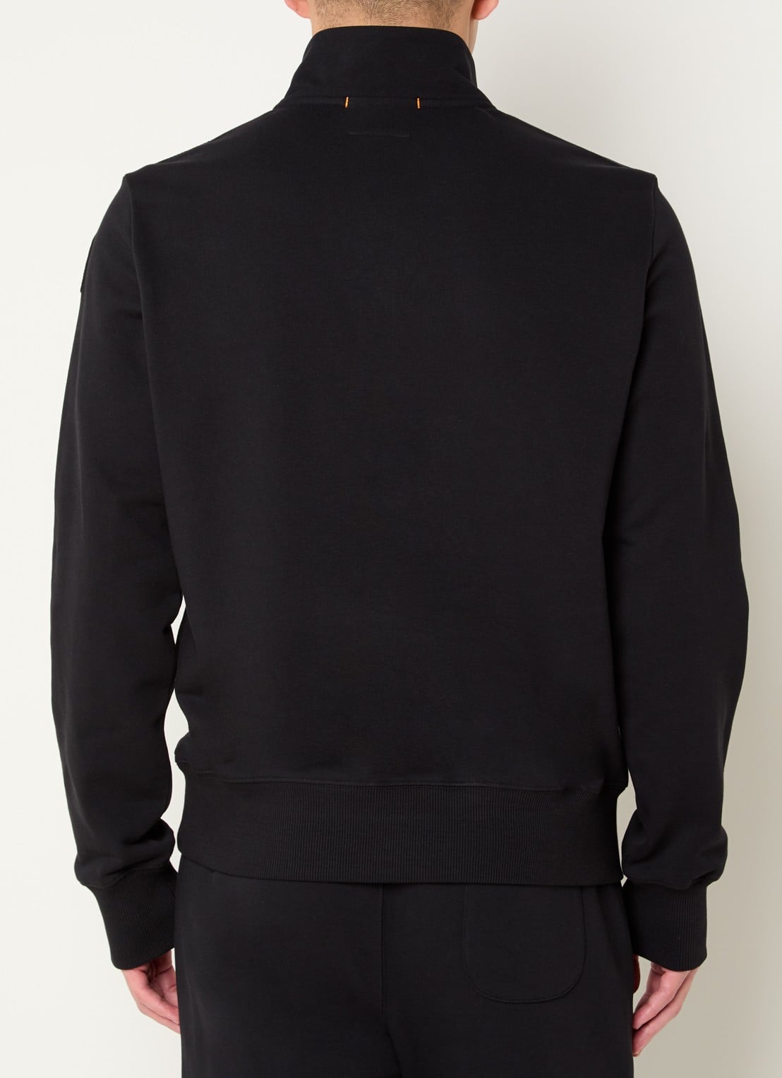 Parajumpers Broad sweater met halve rits en logo - achterkant 3 zwart