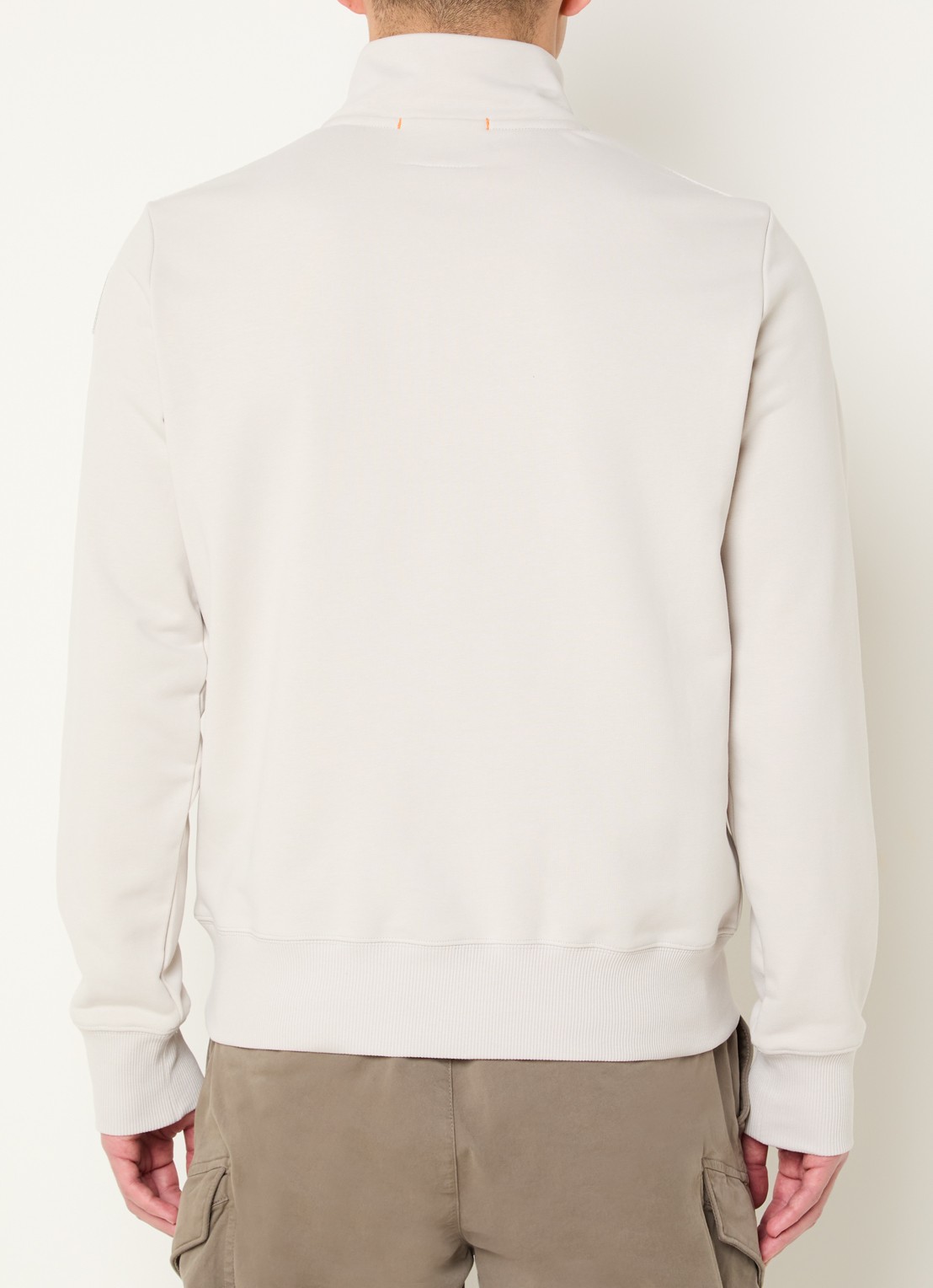 Parajumpers Broad sweater met halve rits en logo - achterkant 3 beige