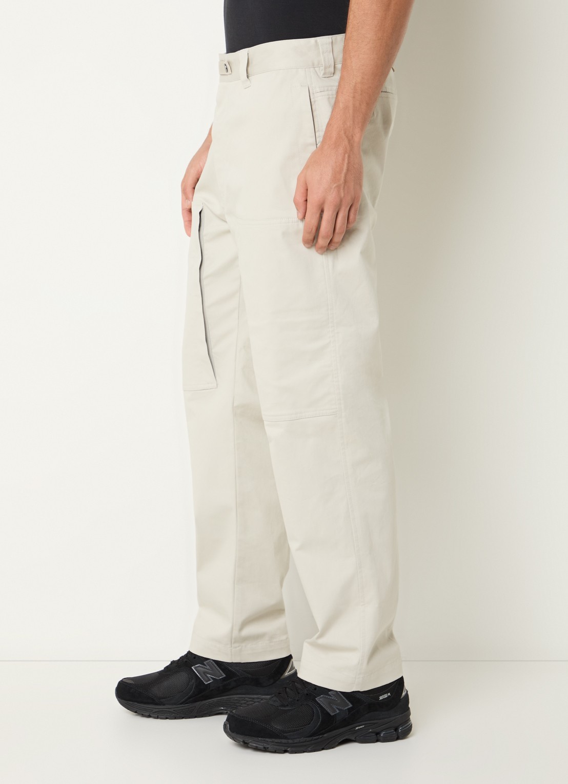Parajumpers Bromo straight fit cargobroek met steekzakken - detail 5 creme