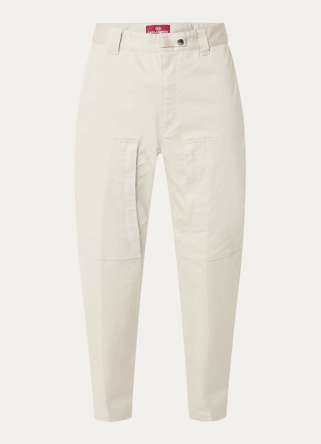 Parajumpers Bromo straight fit cargobroek met steekzakken - voorkant creme