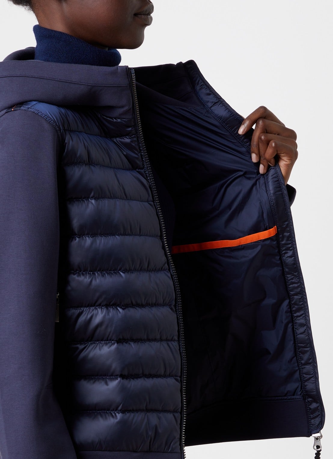 Parajumpers Caeli puffer jack met donsvulling en ritszakken - detail 6 indigo