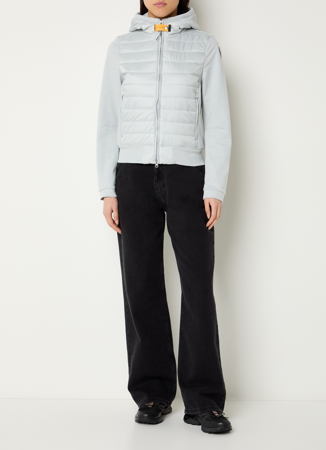 Parajumpers Caelie gewatteerd jack met capuchon - voorkant 3 wit