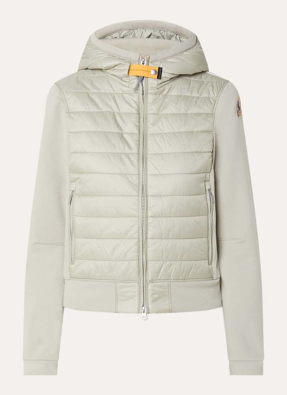 Parajumpers Caelie gewatteerd jack met capuchon - voorkant 3 groen