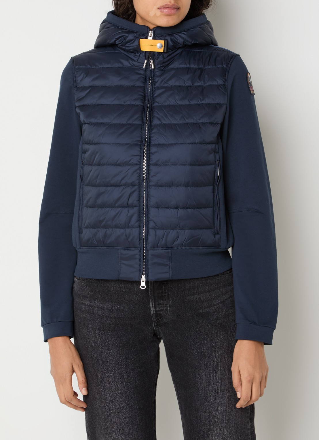 Parajumpers Caelie gewatteerd jack met capuchon - detail 4 donkerblauw