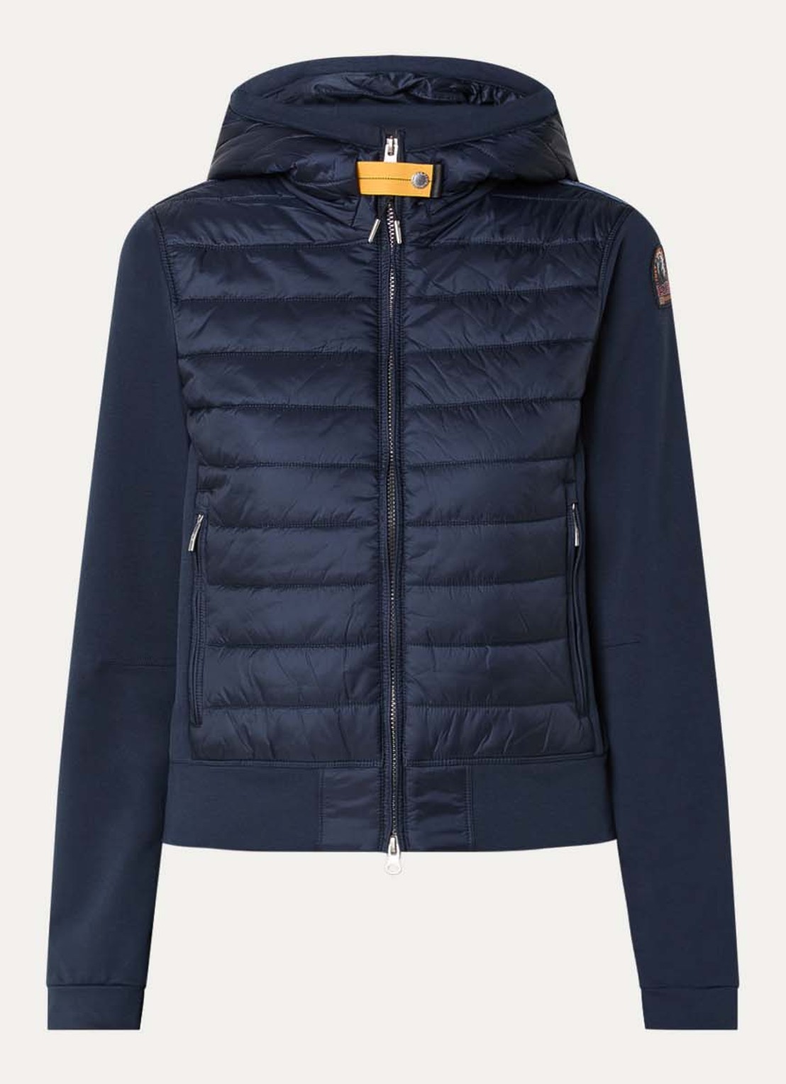 Parajumpers Caelie gewatteerd jack met capuchon - voorkant 2 donkerblauw