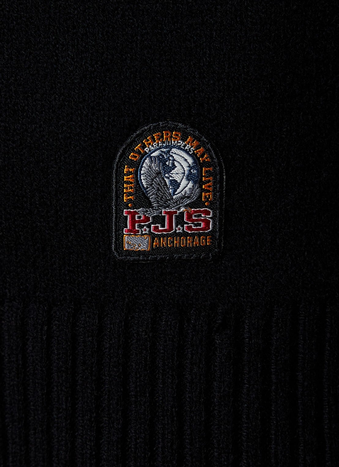 Parajumpers Caldonazzo fijngebreide trui in wolblend met halve rits - detail 2 zwart