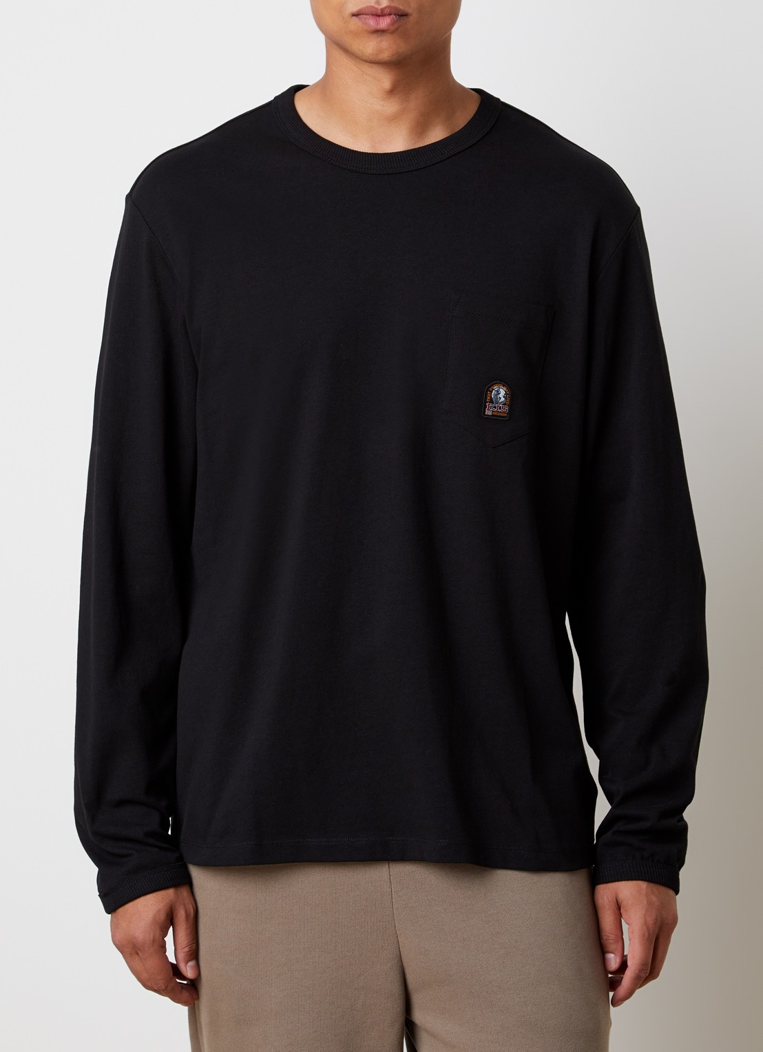 Parajumpers Caspian longsleeve met borstzak en logo - detail 3 zwart