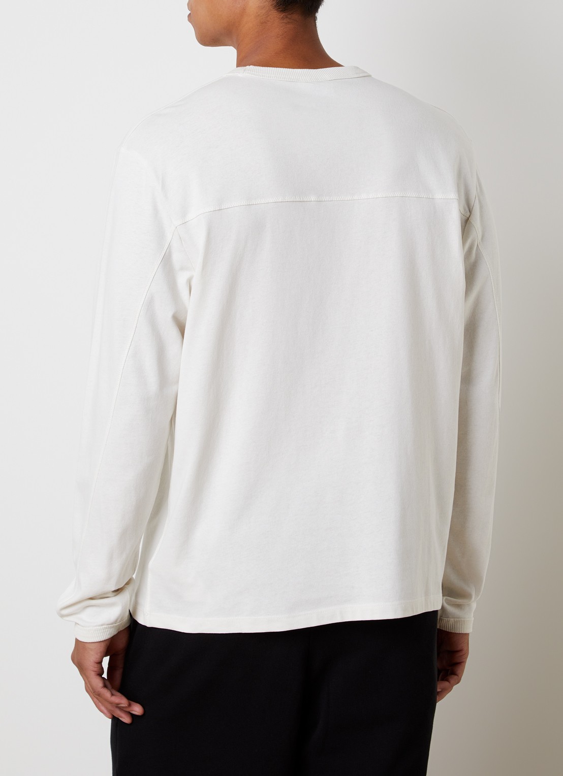 Parajumpers Caspian longsleeve met borstzak en logo - achterkant 3 gebroken wit