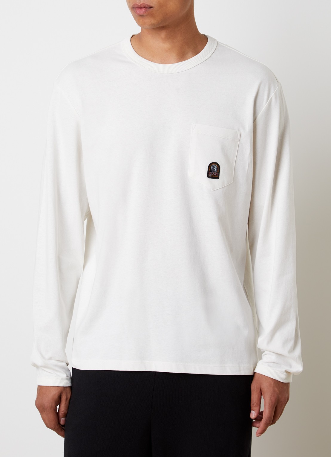 Parajumpers Caspian longsleeve met borstzak en logo - detail 4 gebroken wit