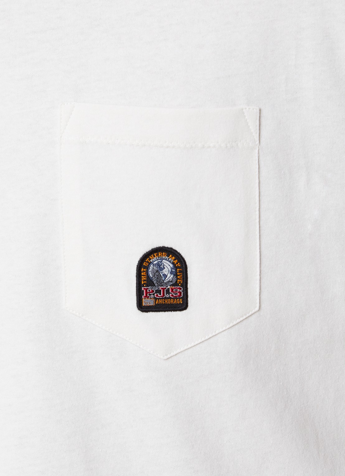 Parajumpers Caspian longsleeve met borstzak en logo - detail 5 gebroken wit