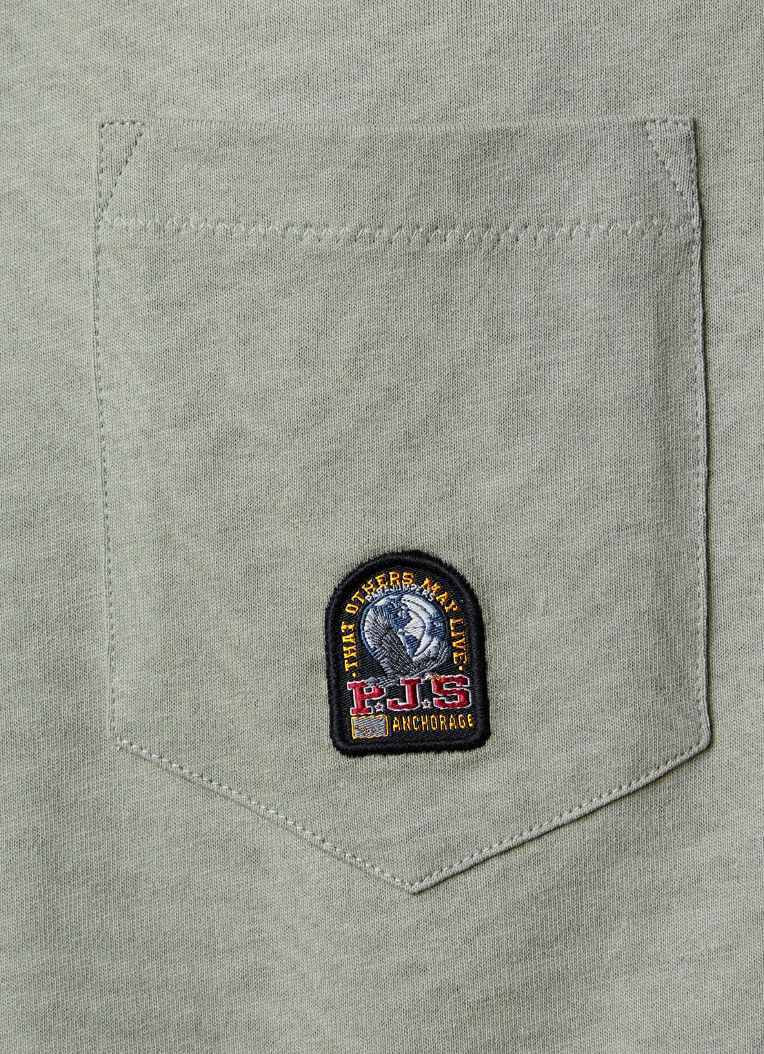 Parajumpers Caspian longsleeve met borstzak en logo - detail 5 grijs