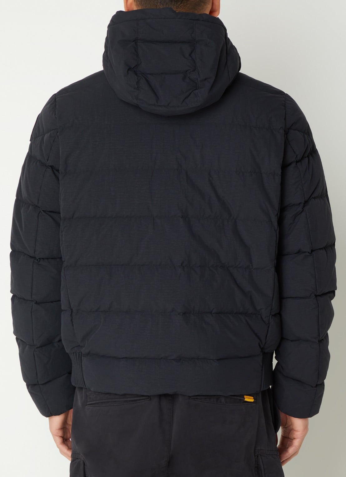 Parajumpers Cassian puffer jack met donsvulling en capuchon - achterkant zwart