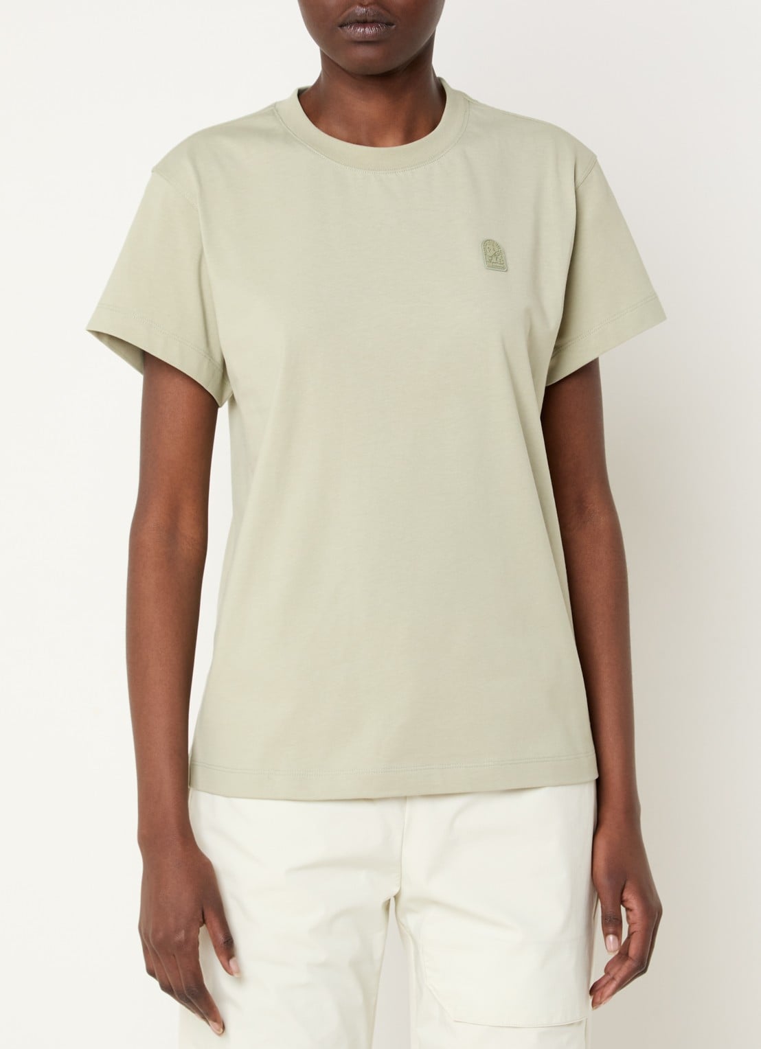 Parajumpers Chara T-shirt met logo - detail 3 lindegroen