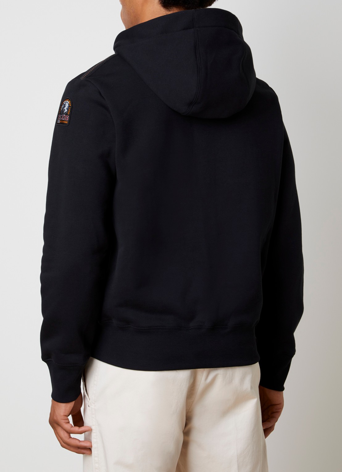 Parajumpers Charlie sweatvest met logoborduring - achterkant zwart