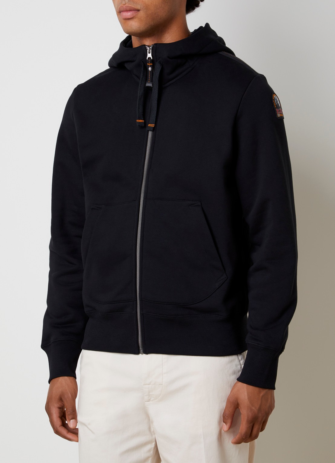 Parajumpers Charlie sweatvest met logoborduring - detail 2 zwart