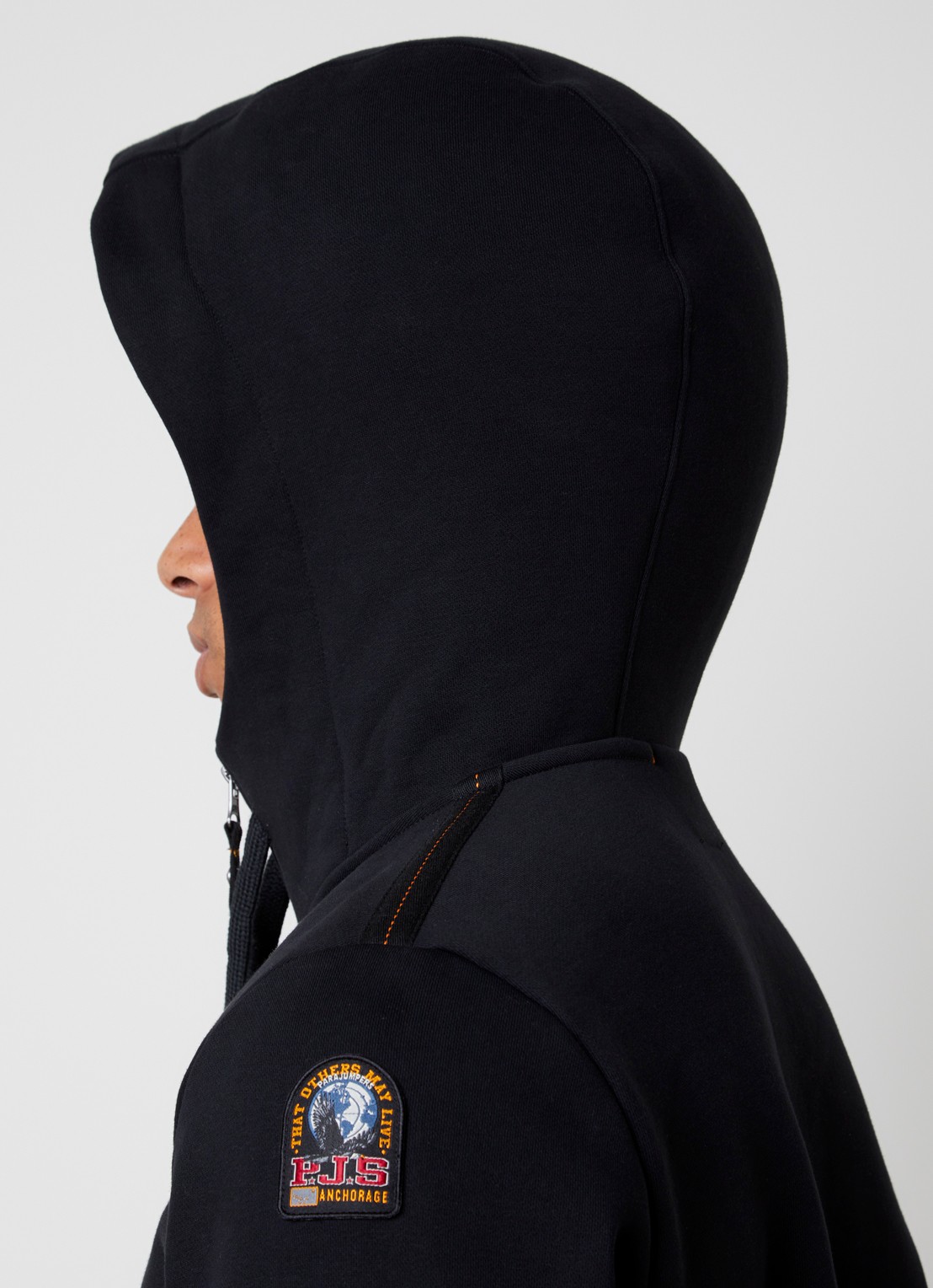 Parajumpers Charlie sweatvest met logoborduring - detail 3 zwart
