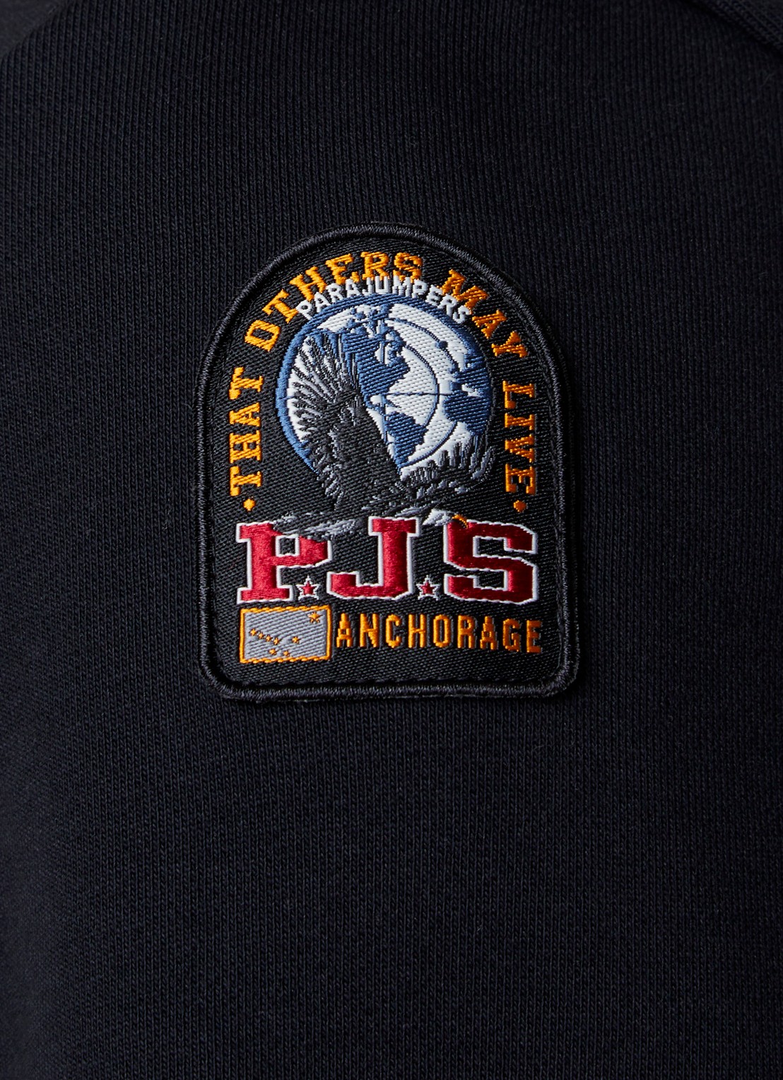 Parajumpers Charlie sweatvest met logoborduring - detail 4 zwart