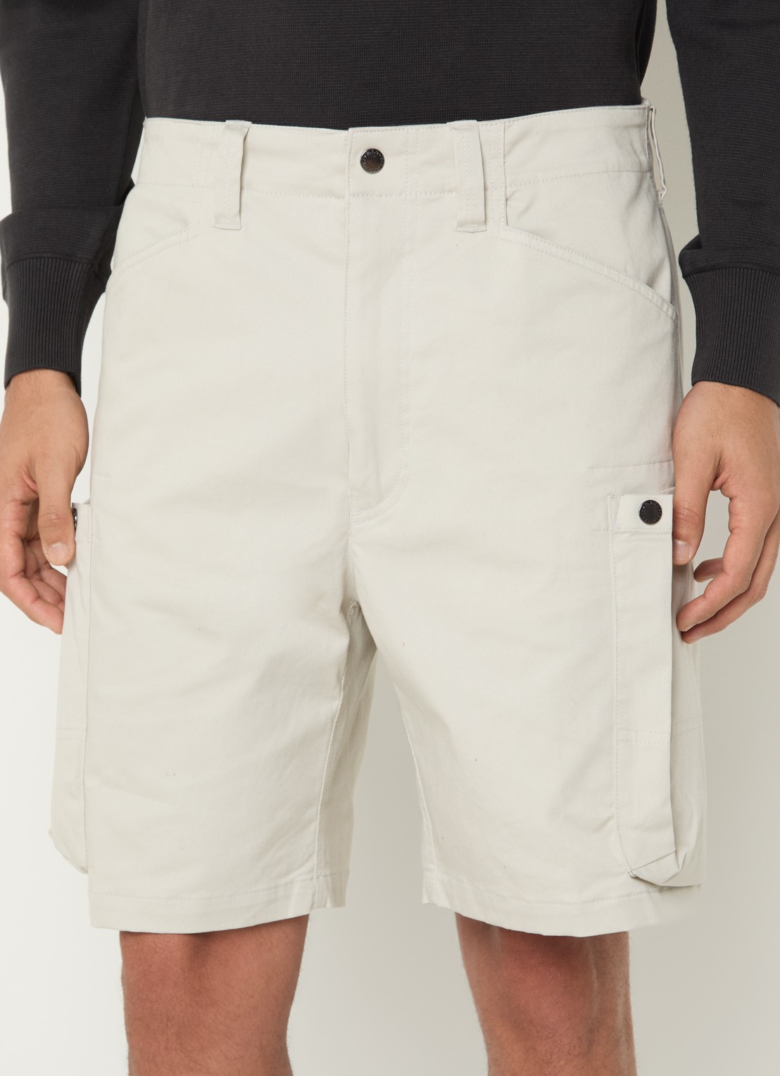 Parajumpers Cleveland wide leg korte broek met steekzakken - detail 3 beige