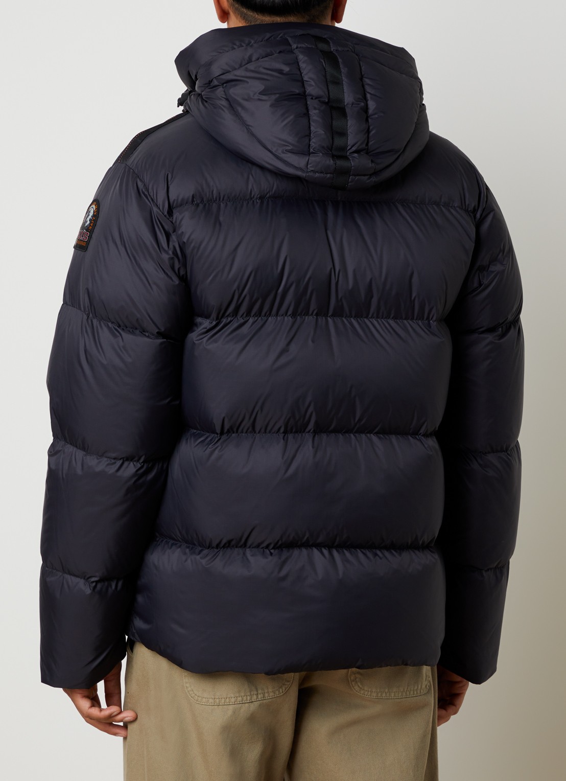 Parajumpers Cloud puffer jas met donsvulling en ritszakken - achterkant 4 zwart
