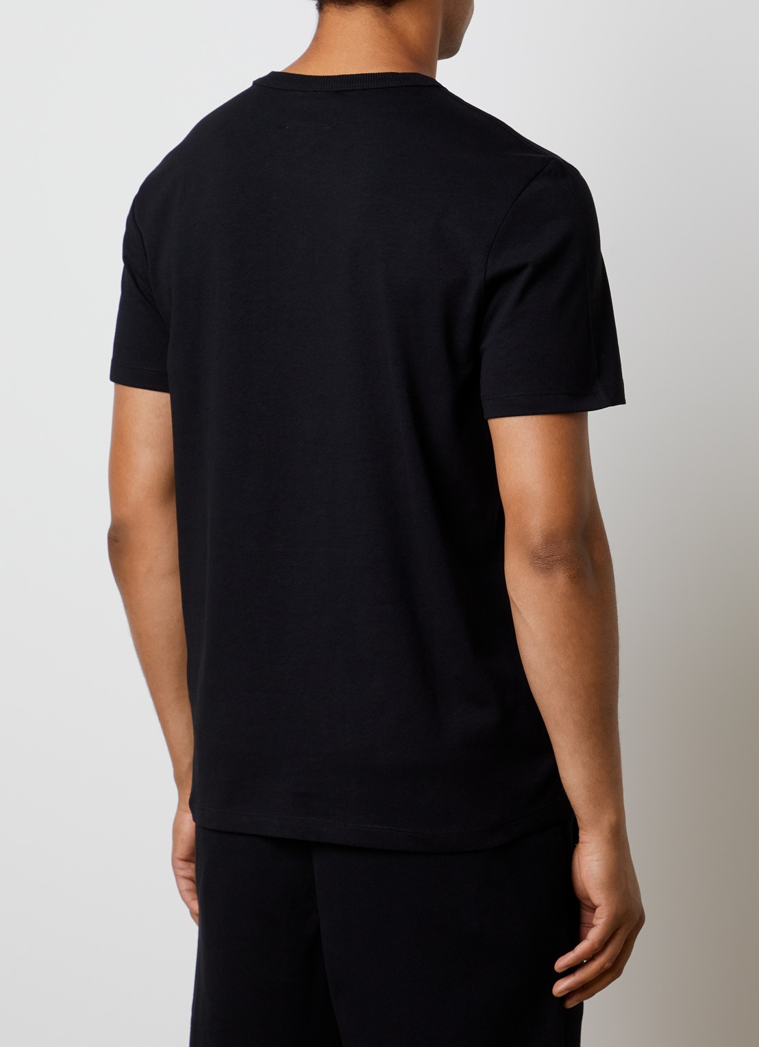 Parajumpers Elio T-shirt met logoborduring - achterkant 3 zwart