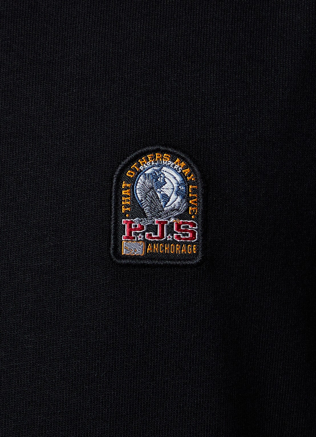 Parajumpers Elio T-shirt met logoborduring - detail 5 zwart