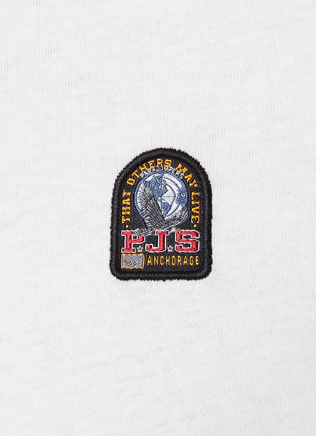 Parajumpers Elio T-shirt met logoborduring - detail 5 gebroken wit