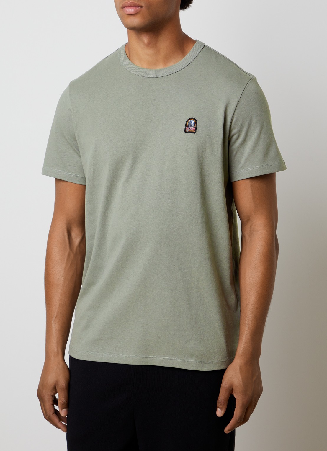 Parajumpers Elio T-shirt met logoborduring - detail 4 grijs