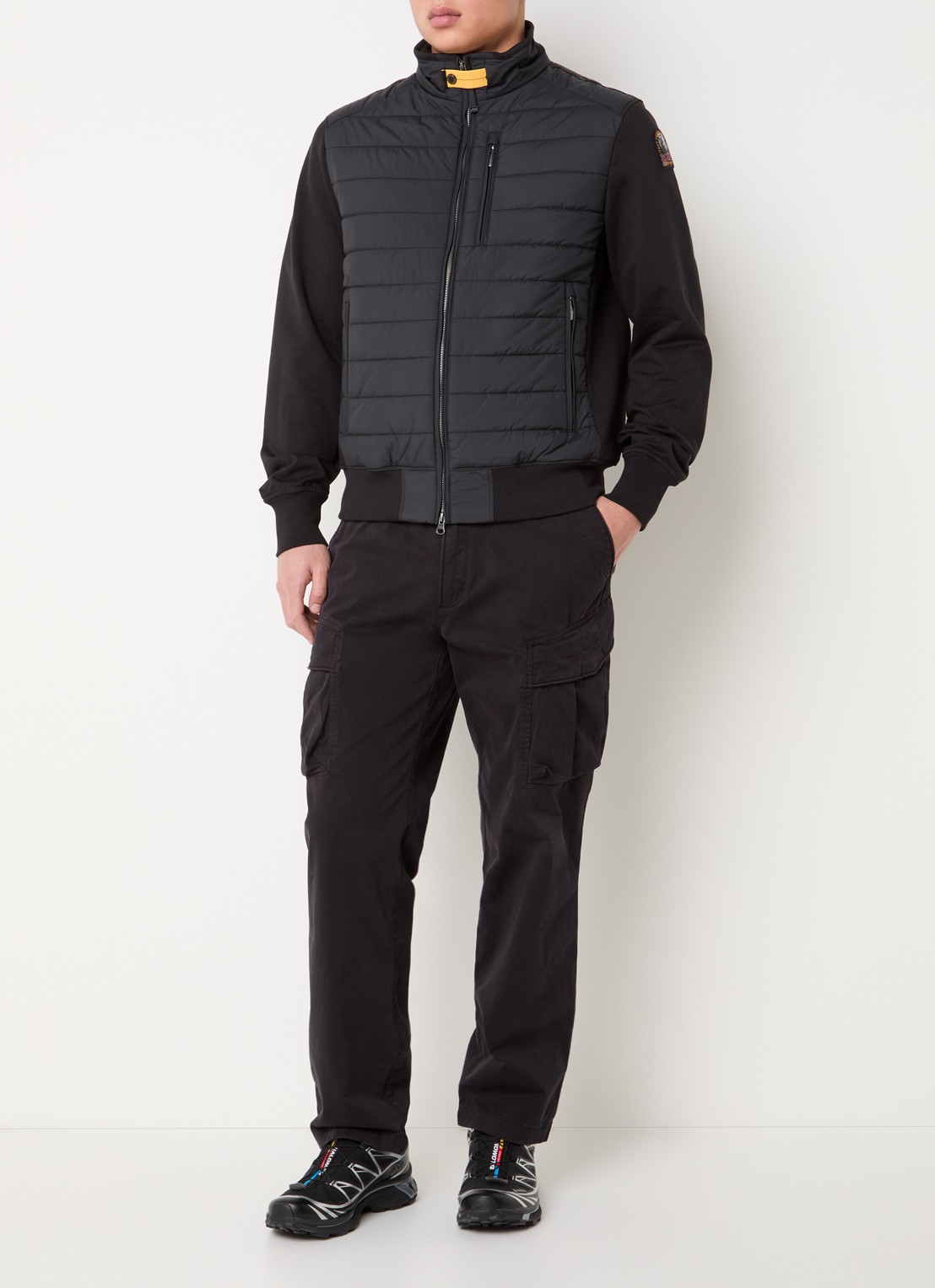 Parajumpers Elliot gewatteerd jack met donsvulling - voorkant 4 zwart
