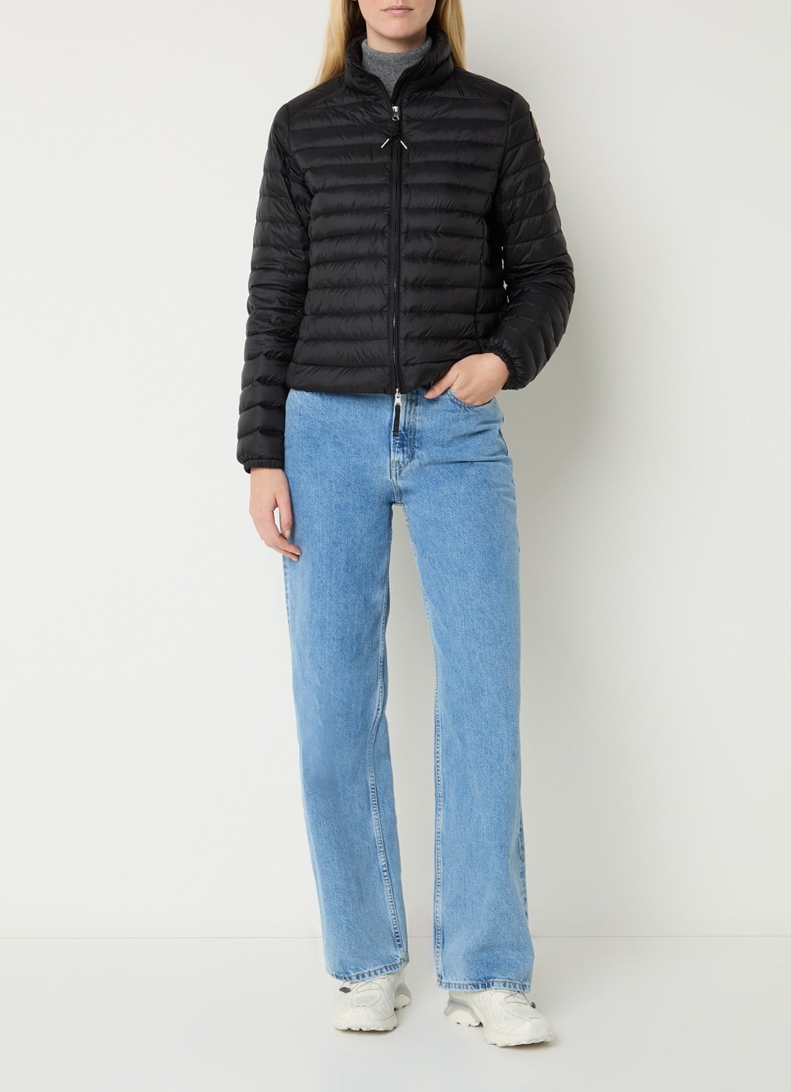 Parajumpers Emilia puffer jack met donsvulling - voorkant 2 zwart
