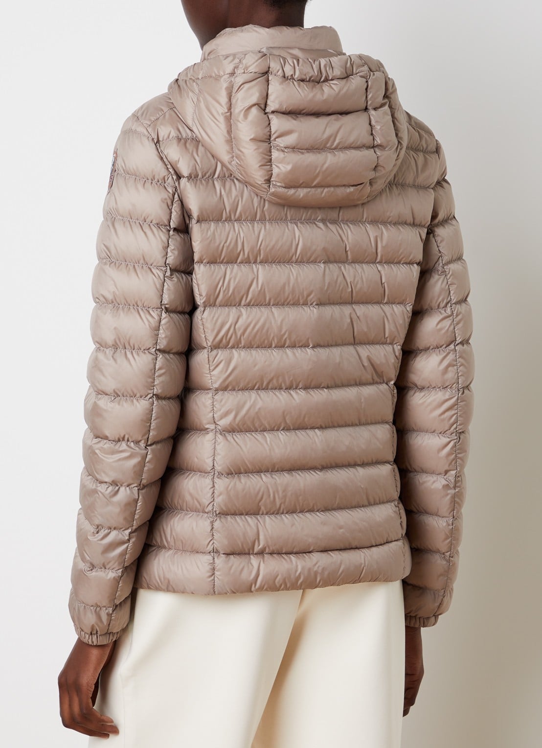 Parajumpers Genie puffer jack met donsvulling en ritszakken - achterkant 6 donkerbeige