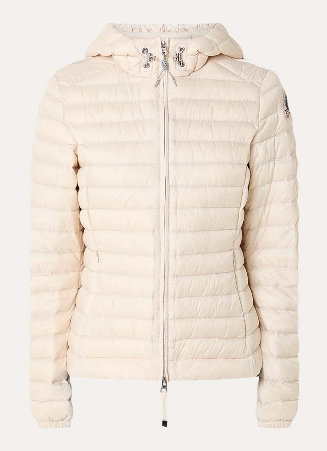 Parajumpers Genie puffer jack met donsvulling - voorkant wit