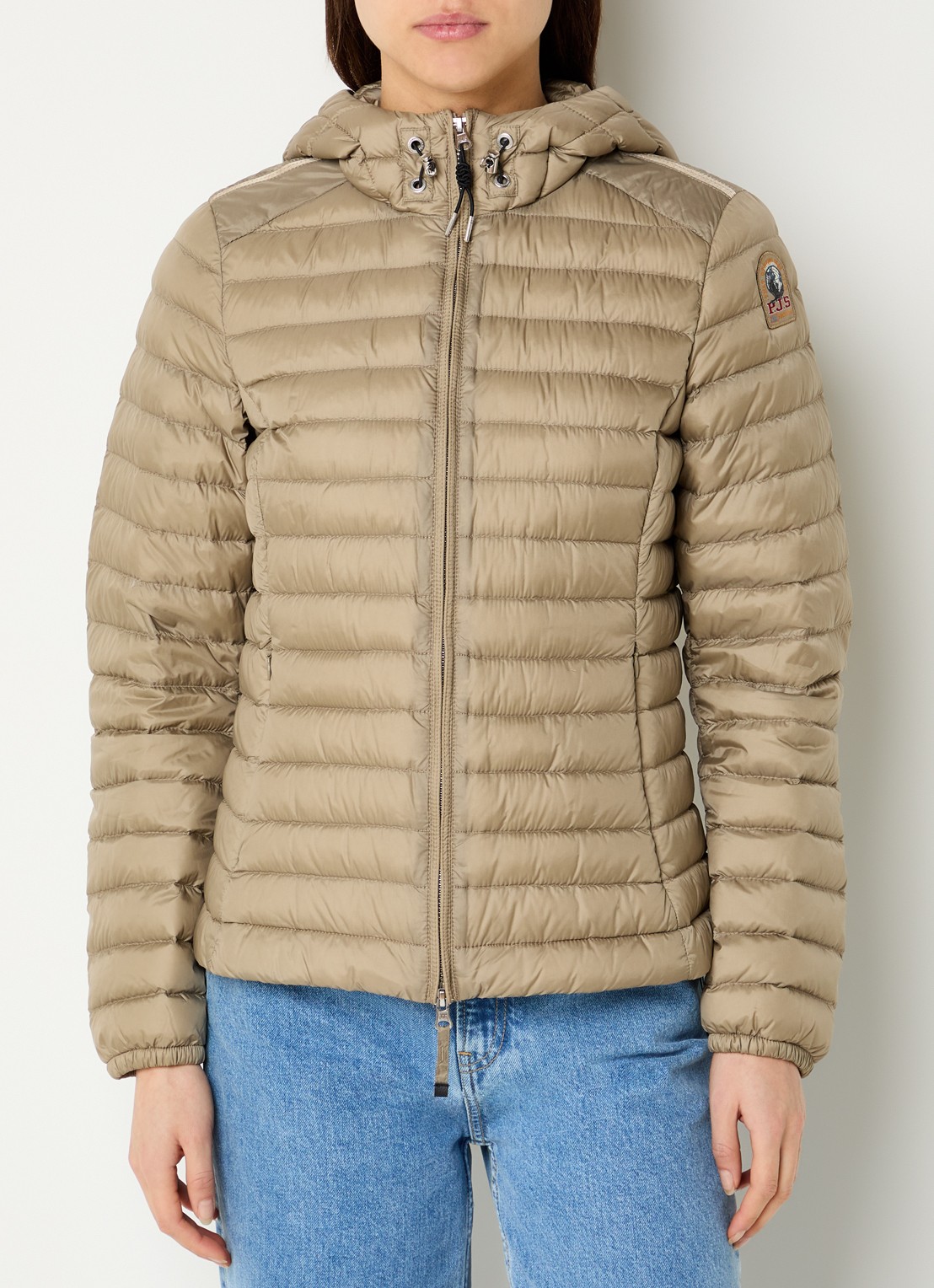 Parajumpers Genie puffer jack met donsvulling - detail 2 mosgroen