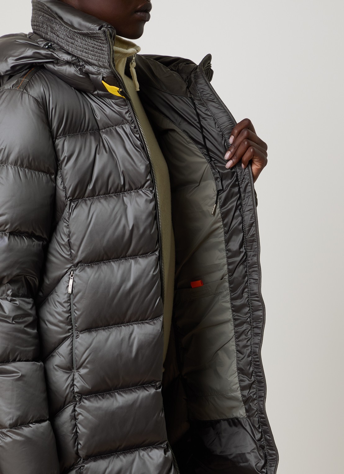 Parajumpers Gewatteerde puffer jas met donsvulling - detail 5 grijs
