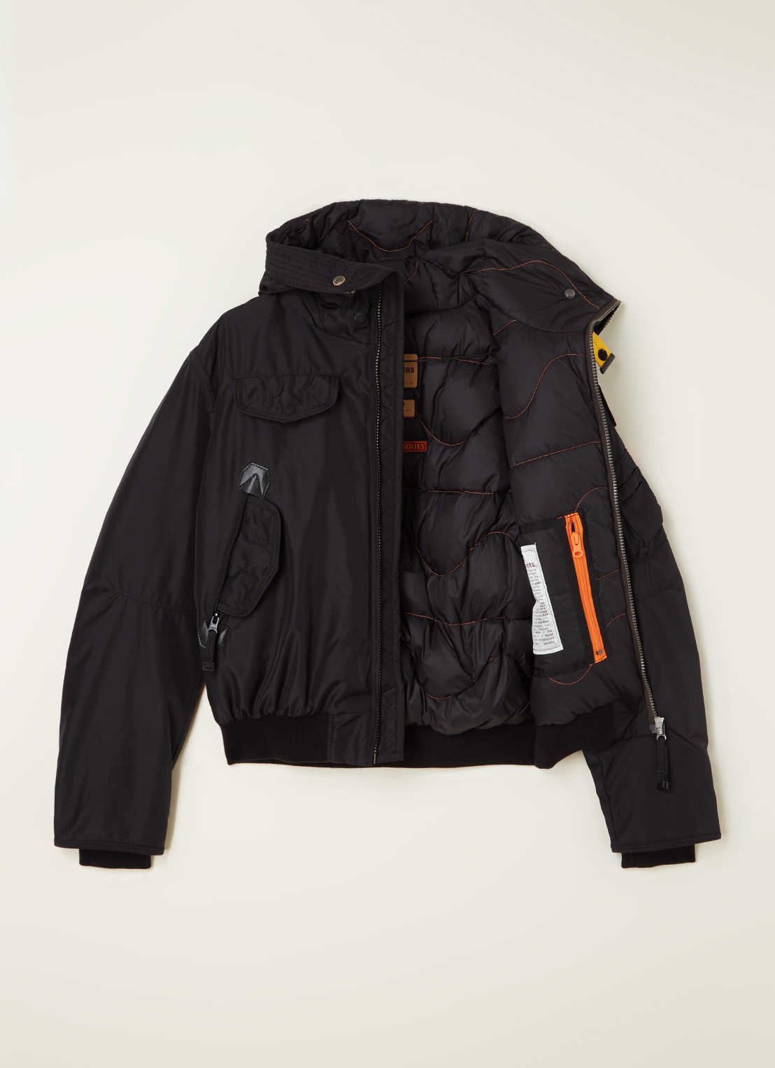 Parajumpers Gobi Base bomberjack met donsvulling - voorkant 2 zwart