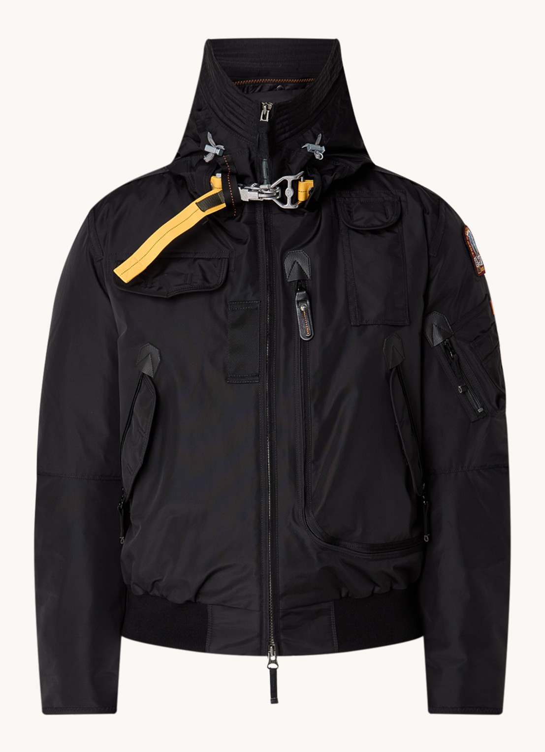 Parajumpers Gobi bomberjack met donsvulling en uitneembare voering - voorkant 2 zwart