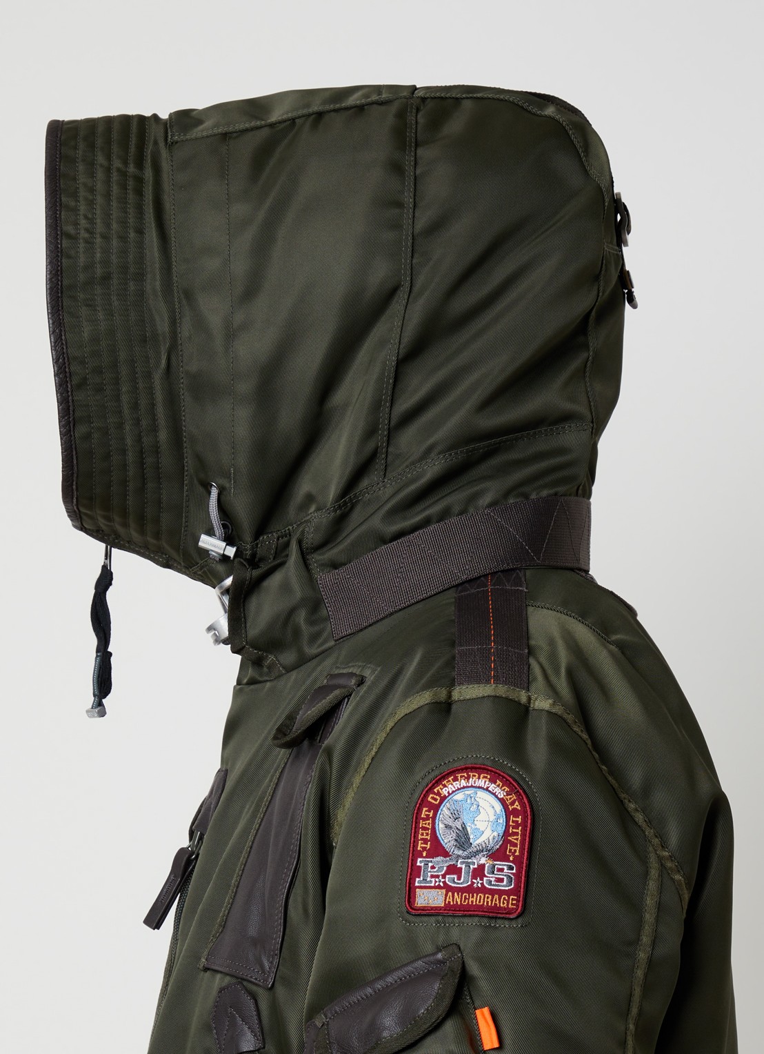 Parajumpers Gobi gewatteerd bomberjack met donsvulling en logo - detail 6 groen