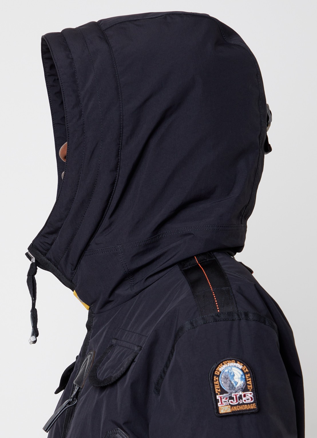 Parajumpers Gobi gewatteerd bomberjack met donsvulling en logo - detail 4 zwart