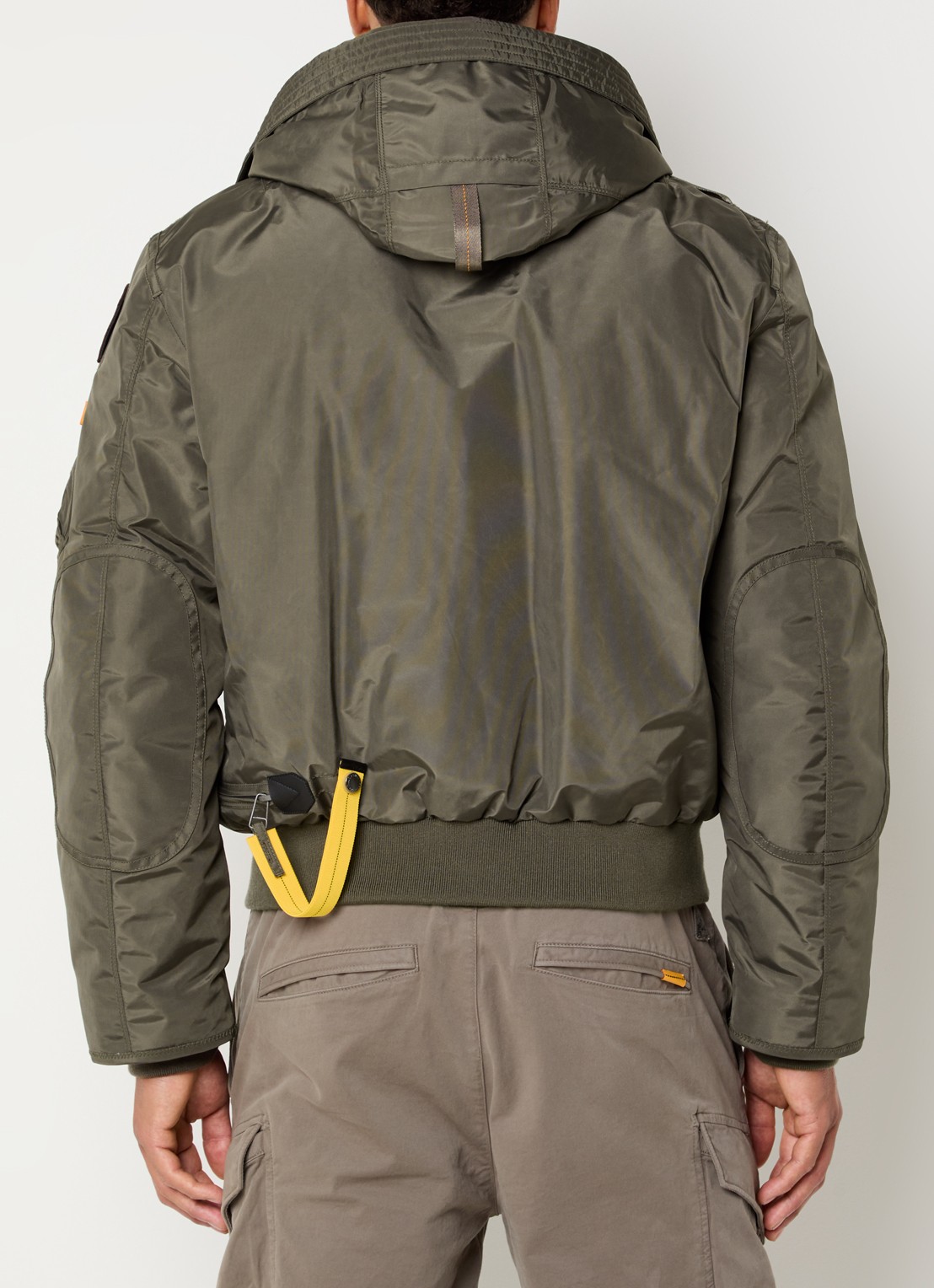 Parajumpers Gobi gewatteerd bomberjack met donsvulling en logoborduring - achterkant 3 olijfgroen